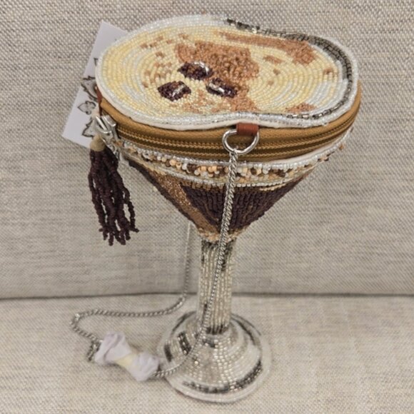 Espresso Martini Beaded Handbag From India to You Tik Tok Viral RARE NWT - Picture 1 of 5
